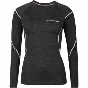 PROGRESS MERINO LS Női funkcionális merinó póló, fekete, méret kép