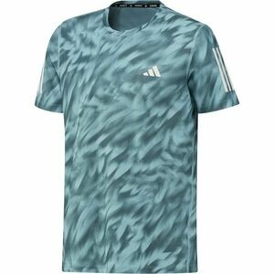 adidas OWN THE RUN AOP TEE M Férfi futópóló, türkiz, méret kép