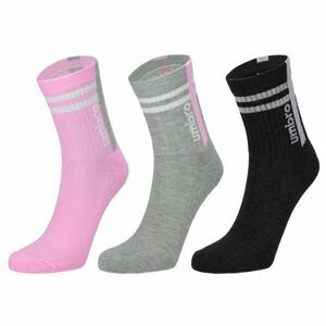 Umbro STRIPED SPORTS SOCKS JNR - 3 PACK Gyerek zokni, szürke, méret 28-31 kép