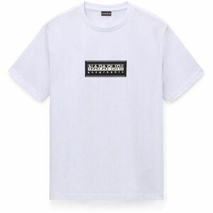 Napapijri S-BOX LOGO Férfi póló, fehér, méret kép