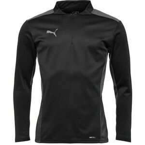 Puma TEAMCUP 1/4 ZIP TOP Férfi pulóver edzéshez, fekete, méret kép