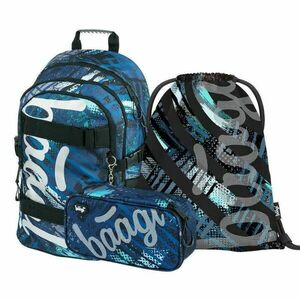 BAAGL 3 SET SKATE STRUCTURES Fiú iskolai szett, kék, méret kép