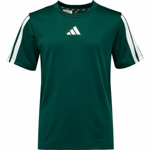adidas TRAINING ESSENTIALS 3 STRIPES TEE Gyerek póló, sötétzöld, méret kép