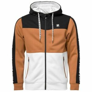 Lotto ZITAN Férfi teljes cipzáras pulóver, barna, méret kép