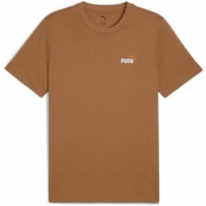 Puma ESSENTIALS 2COLOR SMALL NO 1 LOGO TEE Férfi póló, barna, méret kép