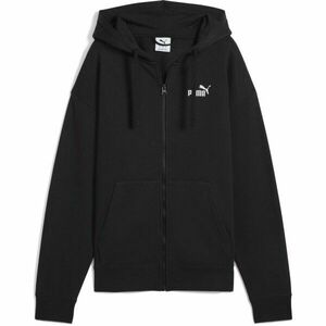 Puma ESSENTIALS SMALL NO.1 LOGO COMFORT FZ HOODIE Női pulóver, fekete, méret kép