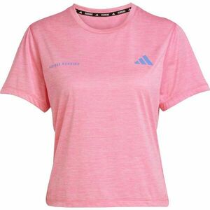 adidas OWN THE RUN MELANGE TEE W Női futópóló, rózsaszín, méret kép