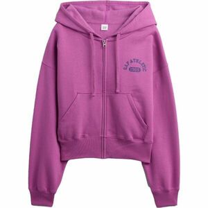 GAP V-LOGO ABV HIGH RIB FZ Női pulóver, lila, méret kép