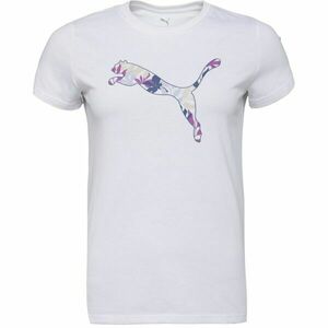 Puma GRAPHICS FLORAL CAT LOO TEE Női póló, fehér, méret kép
