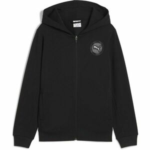 Puma ACTIVE SPORTS GRAPHIC FULL-ZIP HOODIE TR B Fiú pulóver, fekete, méret kép