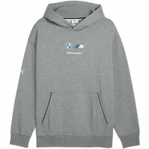 Puma BMW M MOTORSPORT ESSENTIALS+ HOODIE FLEECE Férfi pulóver, szürke, méret kép