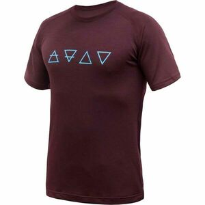Sensor MERINO BLEND ELEMENTS Férfi funkcionális póló, bordó, méret kép