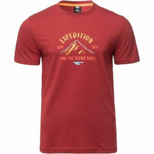 Hi-Tec HATRICKO Férfi pamut póló, bordó, méret kép