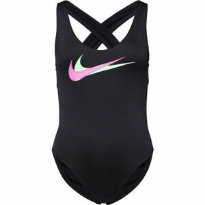 Nike MULTI LOGO Női egyrészes fürdőruha, fekete, méret kép