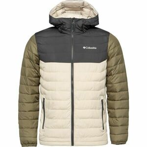 Columbia POWDER LITE HOODED JACKET Férfi kabát, bézs, méret kép
