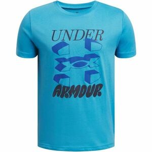 Under Armour SPLIT BIG LOGO Fiú póló, világoskék, méret XL kép
