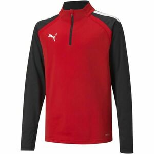 Puma TEAMLIGA 1/4 ZIP TOP JR Férfi futball pulóver, piros, méret kép