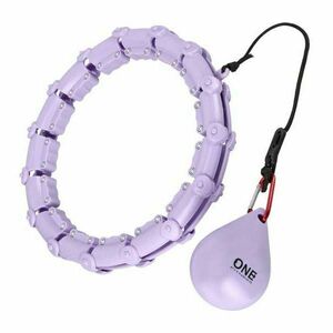 ONE FITNESS HULA HOOP Masszázs karika súllyal, lila, méret kép