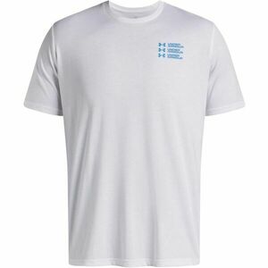 Under Armour TRIPLE STACK Férfi póló, fehér, méret M kép