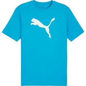 Puma TEAMRISE LOGO JERSEY Férfi póló, türkiz, méret kép