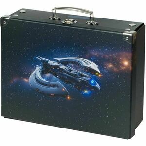 BAAGL SPACESHIP Összehajtható laminált karton kisbőrönd, fekete, méret kép