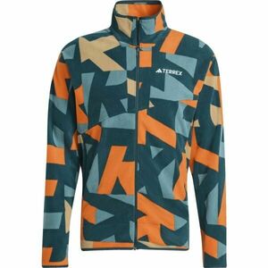 adidas TERREX MULTI PRINTED FULL-ZIP FLEECE Férfi outdoor kabát, sötétzöld, méret XXL kép