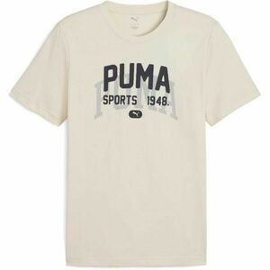 Puma GRAPHIC VARSITY TEE Férfi póló, bézs, méret kép