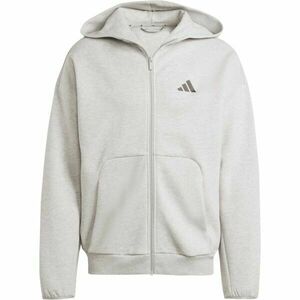 adidas FUTURE ICONS 3-STRIPES FULL ZIP HOODIE Férfi pulóver, szürke, méret kép