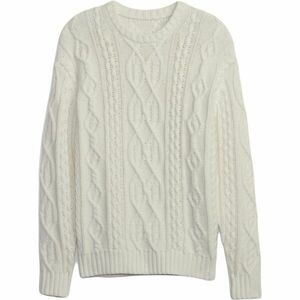 GAP CABLE CREW Férfi pulóver, bézs, méret kép