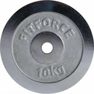 Fitforce SÚLYZÓTÁRCSA 10KG CHROM 30MM Súlyzótárcsa, ezüst, méret 10 KG kép