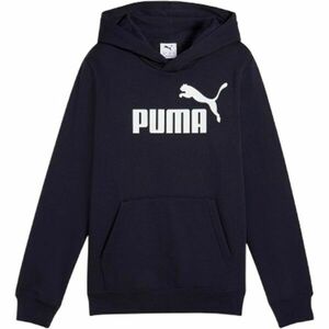 Puma ESSENTIALS NO.1 LOGO HOODIE FL B Fiú pulóver, sötétkék, méret kép