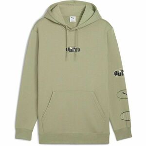 Puma ESSENTIALS LOGO LAB EXEKUTION HOODIE Férfi pulóver, khaki, méret kép