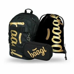 BAAGL 3 SET SKATE GOLD Gyerek iskolai szett, fekete, méret kép