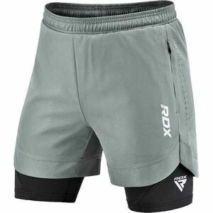RDX T16 COMPRESSION MMA SHORTS 2IN1 MMA rövidnadrág, szürke, méret XXL kép