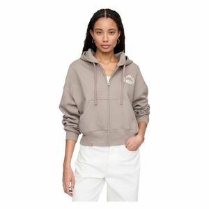 GAP V-LOGO ABV HIGH RIB FZ Női pulóver, barna, méret kép