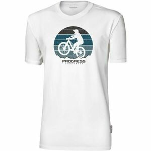 PROGRESS BARBAR BIKER Férfi bambusz póló, fehér, méret kép
