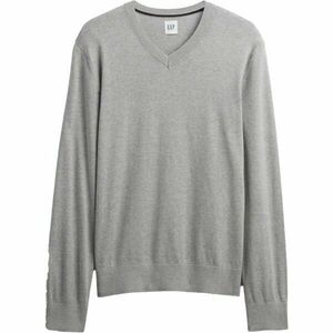 GAP V-FA25 SOLID CORE VEE Férfi pamut pulóver, szürke, méret kép
