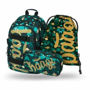 BAAGL 3 SET SKATE POLYGON Iskolai szett, sötétzöld, méret kép