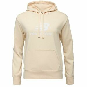 New Balance ESSENTIALS STACKED LOGO FRENCH TERRY HOODIE W Női pulóver, bézs, méret kép