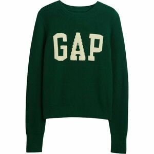 GAP V-FRCH- LOGO SWEATER Női pulóver, sötétzöld, méret kép