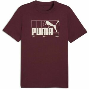 Puma GRAPHIC NO.1 LOGO TEE Férfi póló, bordó, méret kép