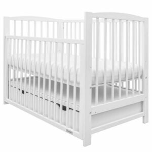 NEW BABY LILLY Gyerekágy lehúzható oldalfallal és fiókkal, fehér, méret kép