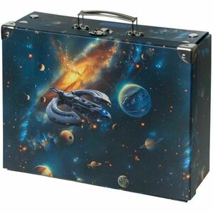 BAAGL UNIVERSE Összehajtható laminált karton kisbőrönd, sötétkék, méret kép