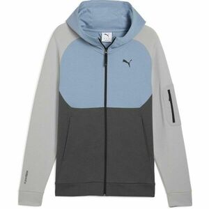 Puma TECH FULL ZIP HOODIE DK Férfi pulóver, sötétszürke, méret kép