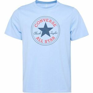 Converse STANDARD FIT CENTER FRONT CHUCK PATCH CORE TEE Uniszex póló, világoskék, méret kép