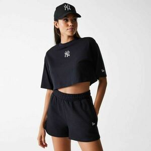 New Era NEW YORK YANKEES LEAGUE ESSENTIAL MIDI CROP Női póló, fekete, méret kép