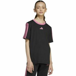 adidas JG 3-STRIPES BF TEE Lány póló, fekete, méret kép