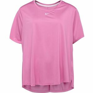 Nike ONE DF SS STD TOP PLUS W Női plus size edzőpóló, rózsaszín, méret kép