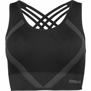 Fitforce GEMA Női varrásmentes fitness melltartó, fekete, méret kép