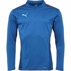 Puma TEAMCUP 1/4 ZIP TOP Férfi pulóver edzéshez, kék, méret kép